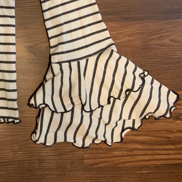 We The Free Longsleeve Striped Top w/Ruffled Cuffs - Picture 2 of 4